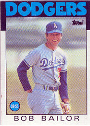 1986 Topps Baseball Cards      522     Bob Bailor